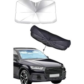 Resim Taşınabilir Oto Cam Güneşliği Katlanabilir Tüm Araçlara Uyumlu Güneş Gölge Koruyucu 
