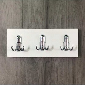 Resim Modilayn Gardenya Ahşap Kapı Arkası Amerikan Askı 6'lı Duvar Askısı 10x30 cm 