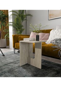 Resim Terni Çok Amaçlı Yan Sehpa Bohem Traverten 35 Cm 