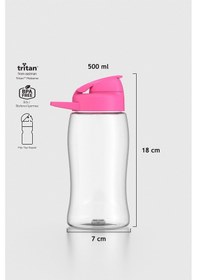 Resim Renga Lidya 500 Ml Fuşya Kapaklı Tritan Matara 911031 Fuşya 