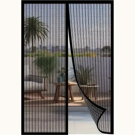 Resim 1 adet Manyetik Ekran Kapı Mesh, 91.44x208.28 cm, Ağır Hizmet, Evcil Hayvan Dostu, Kolay Montaj, Sinek Koruması, Havalandırma ve Güvenlik için Manyetik Kapı Perdesi ile 