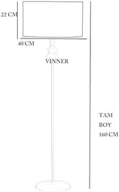 Resim vinner Gold Kaplama Solid Burgulu Tek Ayaklı Metal Lambader - Konik Başlık Rengi Siyah VNRSOLGLD0020904 