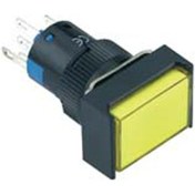 Resim 16mm Kalıcılı Butonlar 1no/1nc 5p Led Voltajı 10v 24v Ve 220v Dikdörtgen Yeşil 