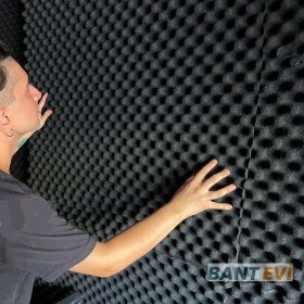 Resim Bant Evi Akustik Yumurta Sünger Kendinden Yapışkanlı Ses Yalıtım Süngeri 