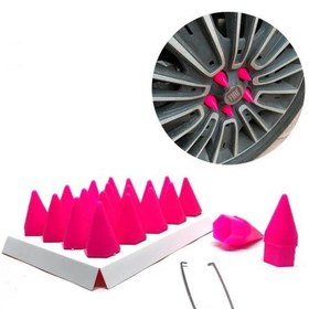 Resim Sts Oto Aksesuar Sivri Mermi Bijon Kapağı Sökme Aparatlı Pembe 17 mm (01) 