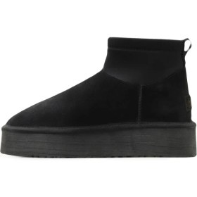 Resim Bueno Shoes Siyah Süet Kadın Dolgu Topuklu Bot 05AG2114054 05AG2114054 