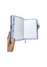 Resim Yıldızlı Gece Hatıra Defteri Günlük Kilitli Defter 80 Yaprak - Paris Eyfel Pembe 