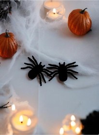 Resim Halloween Örümcek 2'li 11cm Flok Kumaş Ast6763 
