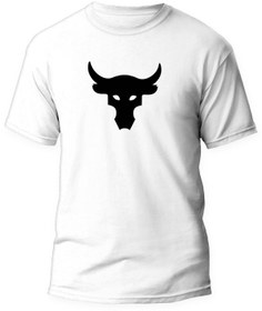 Resim Erkek Beyaz The Rock Bull Gym Tişört 