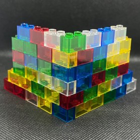 Resim 40 adet/paket Küçük Parçacık Tuğlalar Şeffaf Klasik 1x2 Yapı Bloğu Toplu Parça Aksesuarları Oyuncaklar Çocuklar İçin 