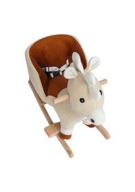 Resim Tommybaby Egitici Peluş Sallanan At Ahsap Sallanan At Krem 