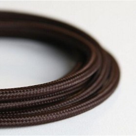 Resim ekiLamp Dekoratif Örgülü Kahverengi Renkli 2x0,50 mm Sargı Kablo 5 m 