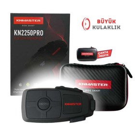 Resim Knmaster KN2250 PRO Motosiklet Kask İnterkom Bluetooth Intercom Kulaklık Seti 