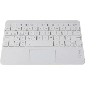 Resim Gazechimp Mac Için Bluetooth Kablosuz Klavye Touchpad / Pc / iPad Samsung Tablet 9 "9 Inç Beyaz(Yurt Dışından) 
