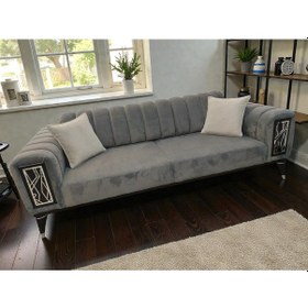 Resim Açelya Koltuk Takımı Gri - Krem 