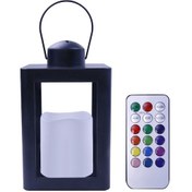 Resim Dianziye Led Fener Şeklinde Bahçe Aydınlatması, Akıllı Kumandalı Masaüstü Lambası, 4h/8h Zamanlayıcı, 3aaa Pil Beslemeli Cam Vitrin 