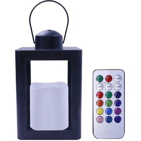 Resim Dianziye Led Fener Şeklinde Bahçe Aydınlatması, Akıllı Kumandalı Masaüstü Lambası, 4h/8h Zamanlayıcı, 3aaa Pil Beslemeli Cam Vitrin 