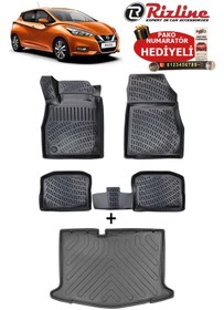 Resim Nissan Micra 2019-2026 Havuzlu Paspas Ve Bagaj Havuzu Seti 