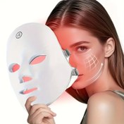 Resim 7 Renkli LED Yüz Maskesi ile Göz Koruma, Şarj Edilebilir USB Lityum Polimer Batarya, Kokusuz, Yeniden Kullanılabilir, Ev Kullanımı, Kadınlar için İdeal Festival Hediyesi 