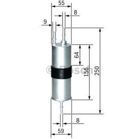 Resim Bmw 6 Cabrio X1 X3 benzin filtresi f026403754 Bosch 