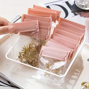 Resim 10 Adet EVA Anti-Oksidasyon Mücevher Seyahat Çantası, Taşınabilir Kapalı Ziplock Depolama Çantaları için Küpeler, Yüzükler, Kolyeler, Bilezikler - Dayanıklı, Su Geçirmez, Tatil Tarzı El Çanta Organizatörleri 