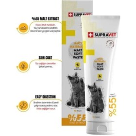 Resim Supravet Anti Hairball Tüy Yumağı Önleyici Kedi Malt Macunu 30 Gr 