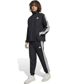 Resim Adidas 3 Stripes Wv Tt Ts Erkek Siyah Eşofman Takımı 