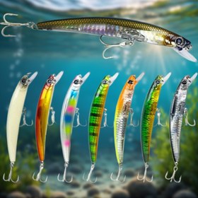 Resim Deniz Balığı Avı için Yüzen Örgü Sert Av Malzemeleri, Uzun Mesafe Atma İmitasyon Av Malzemeleri. 