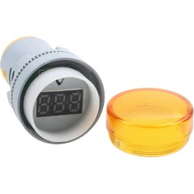 Resim Aek-Tech Mini Dijital Voltmetre 22mm Ac 60-500V LED Sarı Işık 