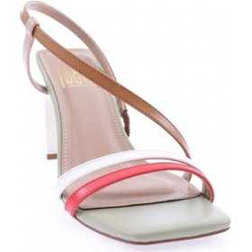 Resim Dgn K9002 Kadin Küt Burun Çapraz Bantli Topuklu Sandalet K9002-1748-R2399 Çok Renkli 