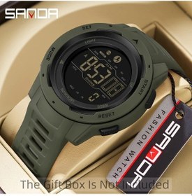 Resim Oldfriend Sanda Erkek Spor Saati Su Geçirmez Adım Kalori Sayar Büyük Kadran Mavi Kauçuk Kayış Diğer 