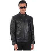 Resim Erkek Deri Ceket Siyah 