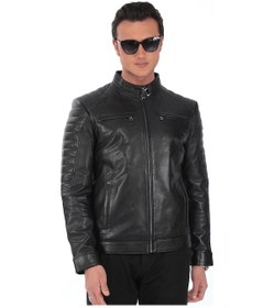Resim Erkek Deri Ceket Siyah 