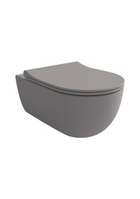 Resim Bocchi V Tondo Rimless Asma Klozet Mat Gri Kapak Dahil 1416-006-0128 Çok Renkli 