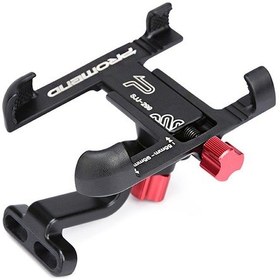 Resim Neevoyu 360 Dönebilen Alüminyum Bisiklet Gövdesi Telefon Tutucu - 55-95mm Ayarlanabilir, Sağlam Ve Dayanıklı Siyah 