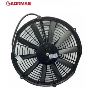 Resim KORMAS 12v Fan Motoru Emici Aksiyel 12 " (İNCE MOTORLU) (DIŞ ÇAP 335 MM) 
