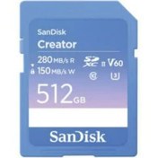 Resim Sandisk Creator 512gb Sdsdxep-512g-gncıs 280mb/s Uhs-ıı Sdxc 6k-4 