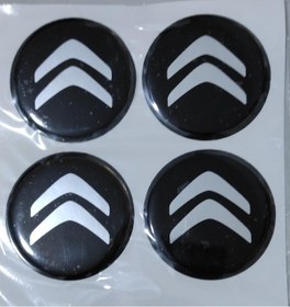 Resim Citroen Metalize Plasto (Damla) Yapıştırma Jant Göbeği 4 Lü 56 Mm 