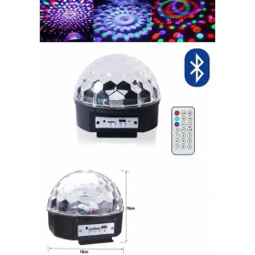 Resim İsmiyle Al Küre Disko Topu Müzik Çalar Renkli Lazer Işıklı Bluetooth Disko Parti Işığı Kumandalı 