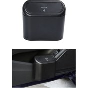 Resim Mega Oto Market Oto Araba Kapaklı Organizer Çöp Kovası Siyah 