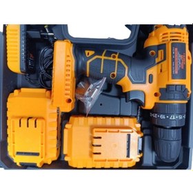 Resim Lieber German Xdrive Darbeli 88 V 12 Ah Çift Akülü Metal Şanzuman Şarjlı Vidalama Matkap 27 Pcs Set 