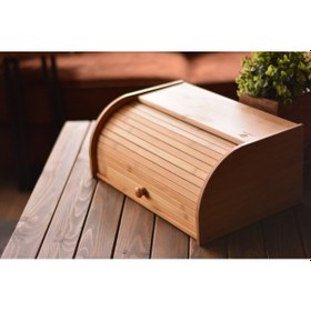 Resim Vitalis - Ekmek Saklama Kabı Büyük Ahşap 