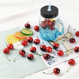 Resim Yapay Kiraz Kırmızı 20li Paket Yapay Meyve 