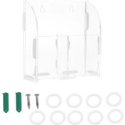 Resim Padalink Duvar Montajlı Akrilik Uzaktan Kumanda Saklama Kutusu - 2 Bölmeli, Su Geçirmez, Ev/ofis/otel İçin Transparent Düzenleyici 