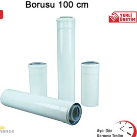 Resim OKÇU KARDEŞLER YAPI MARKET Yoğuşmalı Kombi Baca Uzatma Borusu 100 cm 