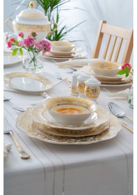 Resim Acar Oasis 12 Kişilik 60 Parça Porselen Yemek Takımı Renkli 