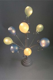 Resim LEDREYON Dekoratif Ledli Mavi Balon Ağacı Çocuk Odası Gece Lambası Led Işıklı Masa Lambası 