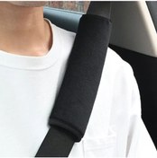 Resim Voleur Kumaş Siyah Araç Emniyet Koltuk Kemer Kılıfı & Ped 2 Adet Yumuşak Kumaş 