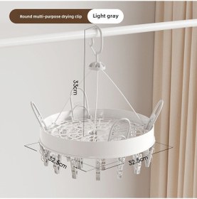 Resim Reedark Evde Balkon Kullanıma Uygun Katlanabilir 24 Klipsli Beyaz Plastik Rulo Askı - Çorap, Altı Çamaşırı Güvenli Kurutmak İçin Rüzgar Dayanıklı Diğer 