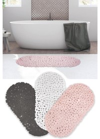 Resim Vantuzlu Silikon Banyo Paspası Banyo ve Duş Kaydırmazı Bath Mat 